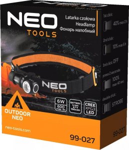 Latarka czołowa Neo Latarka Czołowa Akumulatorowa 600 lm USB CREE XPG3 LED (99-027) 3