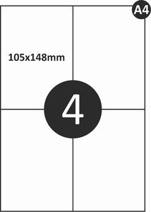 MD Labels Etykiety naklejki samoprzylepne 105x148mm na arkuszu A4 100 ark 3