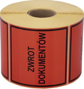 MD Labels Naklejki Etykiety Ostrzegawcze Zwrot dokumnetów 1000szt 4
