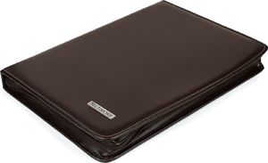 Beltimore Beltimore brązowy męski biwuar aktówka teczka organizer dla handlowca I56 2