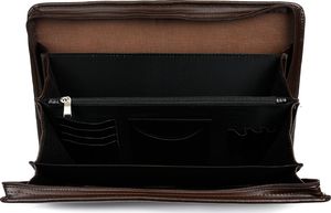 Beltimore Beltimore brązowy męski biwuar aktówka teczka organizer dla handlowca I56 4