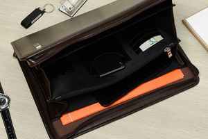 Beltimore Beltimore brązowy męski biwuar aktówka teczka organizer dla handlowca I56 5