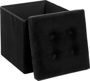 Atmosphera Pufa pikowana Adaline Black 38x38 cm 2
