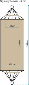 Royokamp  Hamak ogrodowy 2 osobowy Luxe XXL 250x150cm Saska Garden (1031170) 10