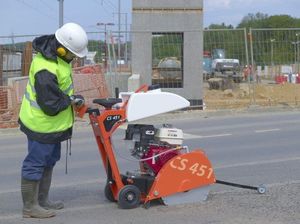 Norton Clipper CS451E PIŁA PILARKA PRZECINARKA ELEKTRYCZNA JEZDNA DROGOWA DO BETONU ASFALTU BUDOWLANA 450mm 5.5kW 13