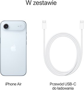 Smartfon Apple iPhone Air 5G 256GB Niebieski (MG2P4ZD/A) + FlexibleGlass 8