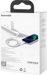 Kabel USB Baseus USB-C - Lightning 1.5 m Biały (CATLYS-B02) 11