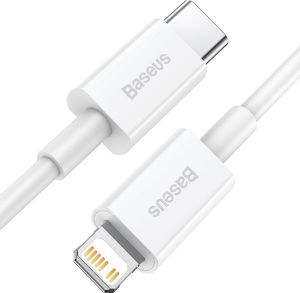 Kabel USB Baseus USB-C - Lightning 1.5 m Biały (CATLYS-B02) 2