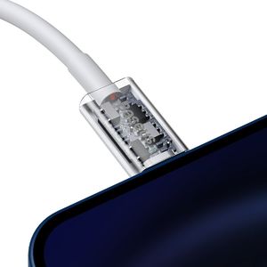 Kabel USB Baseus USB-C - Lightning 1.5 m Biały (CATLYS-B02) 6