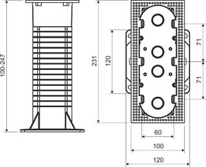 Marlanvil Puszka elektroinstalacyjna wielokrotna do systemów docieplających KOPOS KEZ-3 0561 2