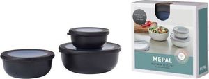 Mepal Zestaw 3 misek Cirqula okrągła 350 750 1250 Nordic Black 106230041100 5