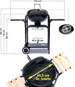 Unimet W-99270 Grill ogrodowy węglowy 43 cm x 43 cm 5