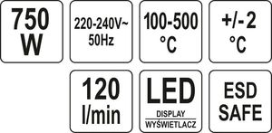 Yato Stacja lutownicza YT-82457 750 W 3