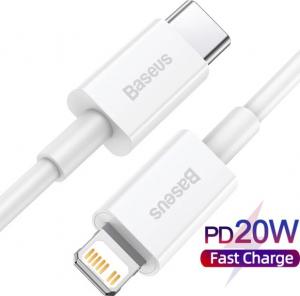 Kabel USB Baseus USB-C - Lightning 1 m Biały (baseus_20210428102456) 9