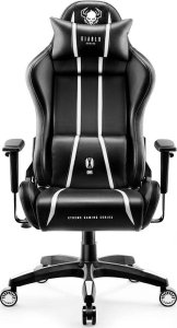 Fotel Diablo Chairs X-ONE 2.0 NORMAL czarno-biały + EGON 1100 Czarne 110 cmx60 cm 2