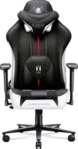 Fotel Diablo Chairs X-PLAYER 2.0 Normal Size Czarno-biały + EGON 1100 Czarne 110 cmx60 cm 2