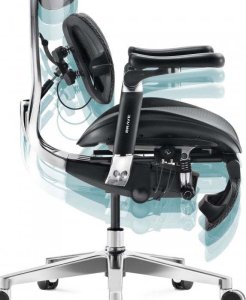 Fotel Diablo Chairs BRAVE Fotel biurowy ergonomiczny V-KINETIC czarny + EGON 1100 Czarne 110 cmx60 cm 13
