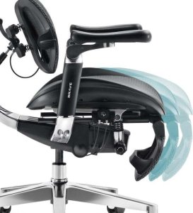 Fotel Diablo Chairs BRAVE Fotel biurowy ergonomiczny V-KINETIC czarny + EGON 1100 Czarne 110 cmx60 cm 14