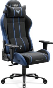 Fotel Diablo Chairs X-One 2.0 Normal Size Night Blue + EGON 1100 Białe 110 cmx60 cm 2