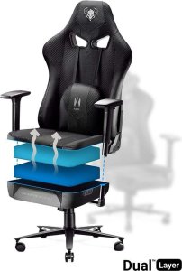 Fotel Diablo Chairs X-PLAYER 2.0 Normal Size Czarny + EGON 1100 Białe 110 cmx60 cm 16
