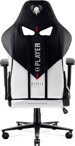 Fotel Diablo Chairs X-PLAYER 2.0 Normal Size Czarno-biały + EGON 1100 Białe 110 cmx60 cm 11