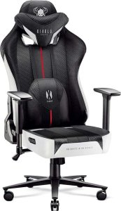 Fotel Diablo Chairs X-PLAYER 2.0 Normal Size Czarno-biały + EGON 1100 Białe 110 cmx60 cm 13