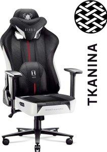 Fotel Diablo Chairs X-PLAYER 2.0 Normal Size Czarno-biały + EGON 1100 Białe 110 cmx60 cm 14