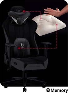 Fotel Diablo Chairs X-PLAYER 2.0 Normal Size Czarno-biały + EGON 1100 Białe 110 cmx60 cm 10