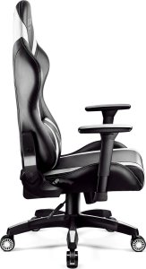 Fotel Diablo Chairs X-Horn 2.0 czarno-biały + EGON 1100 Białe 110 cmx60 cm 16