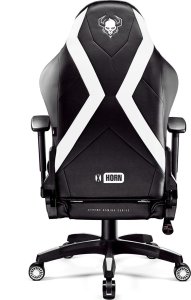 Fotel Diablo Chairs X-Horn 2.0 czarno-biały + EGON 1100 Białe 110 cmx60 cm 17