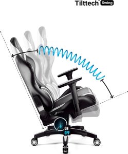 Fotel Diablo Chairs X-Horn 2.0 czarno-biały + EGON 1100 Białe 110 cmx60 cm 9