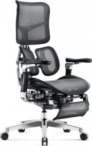 Fotel Diablo Chairs BRAVE Fotel biurowy ergonomiczny V-KINETIC czarny + EGON 1100 Białe 110 cmx60 cm 11