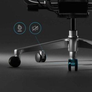 Fotel Diablo Chairs BRAVE Fotel biurowy ergonomiczny V-KINETIC czarny + EGON 1100 Białe 110 cmx60 cm 5