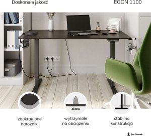 Fotel Diablo Chairs X-PLAYER 2.0 King Size Czarno-biały + EGON 1100 Orzechowe 110 cmx60 cm 27