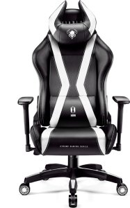 Fotel Diablo Chairs X-Horn 2.0 czarno-biały + EGON 1100 Orzechowe 110 cmx60 cm 13