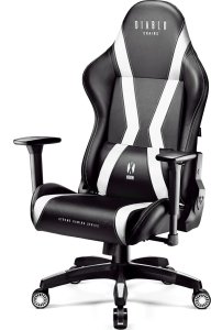 Fotel Diablo Chairs X-Horn 2.0 czarno-biały + EGON 1100 Orzechowe 110 cmx60 cm 15