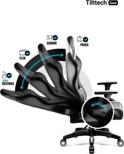 Fotel Diablo Chairs X-Horn 2.0 czarno-biały + EGON 1100 Orzechowe 110 cmx60 cm 8