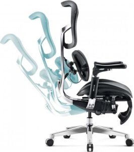 Fotel Diablo Chairs BRAVE Fotel biurowy ergonomiczny V-KINETIC czarny + EGON 1100 Orzechowe 110 cmx60 cm 12