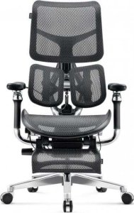 Fotel Diablo Chairs BRAVE Fotel biurowy ergonomiczny V-KINETIC czarny + EGON 1100 Orzechowe 110 cmx60 cm 2