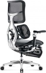 Fotel Diablo Chairs BRAVE Fotel biurowy ergonomiczny V-KINETIC czarny + EGON 1100 Orzechowe 110 cmx60 cm 9
