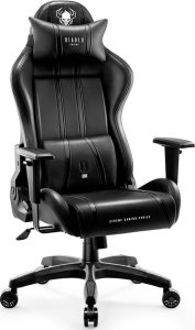 Fotel Diablo Chairs X-ONE 2.0 NORMAL czarny + EGON 1100 Orzechowe 110 cmx60 cm 3