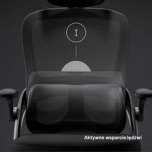 Krzesło biurowe Diablo Chairs V-Light Czarne + EGON 1100 Białe 110 cmx60 cm 13