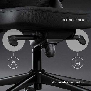 Krzesło biurowe Diablo Chairs V-Light Czarne + EGON 1100 Białe 110 cmx60 cm 15