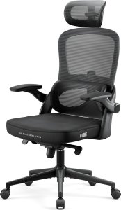 Krzesło biurowe Diablo Chairs V-Light Czarne + EGON 1100 Białe 110 cmx60 cm 7