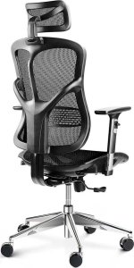 Krzesło biurowe Diablo Chairs V-Basic Czarne + EGON 1100 Białe 110 cmx60 cm 2