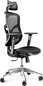 Krzesło biurowe Diablo Chairs V-Basic Czarne + EGON 1100 Białe 110 cmx60 cm 6