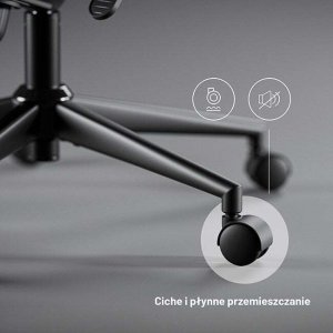 Krzesło biurowe Diablo Chairs V-Light Czarne + EGON 1100 Orzechowe 110 cmx60 cm 16