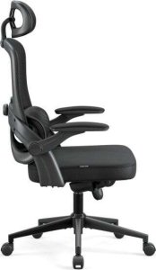 Krzesło biurowe Diablo Chairs V-Light Czarne + EGON 1100 Orzechowe 110 cmx60 cm 9