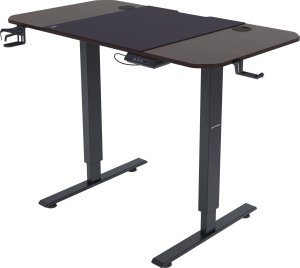 Krzesło biurowe Diablo Chairs V-Basic Czarne + EGON 1100 Orzechowe 110 cmx60 cm 7