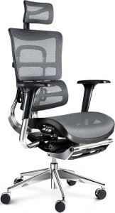 Krzesło biurowe Diablo Chairs V-Master Szare + EGON 1100 Orzechowe 110 cmx60 cm 6